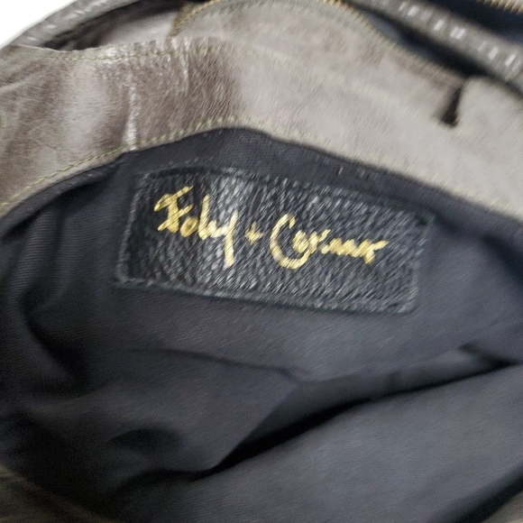 Foley & Corrina Gray Tote Bag Purse Leather - Picture 6 of 15